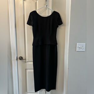 Vintage Donna Morgan Maxi Black Dress Size 8 EUC